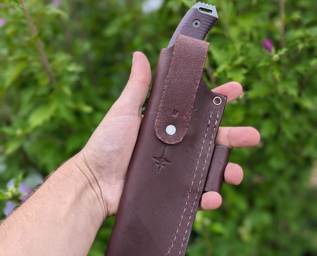 Custom knife in a beautiful sheath