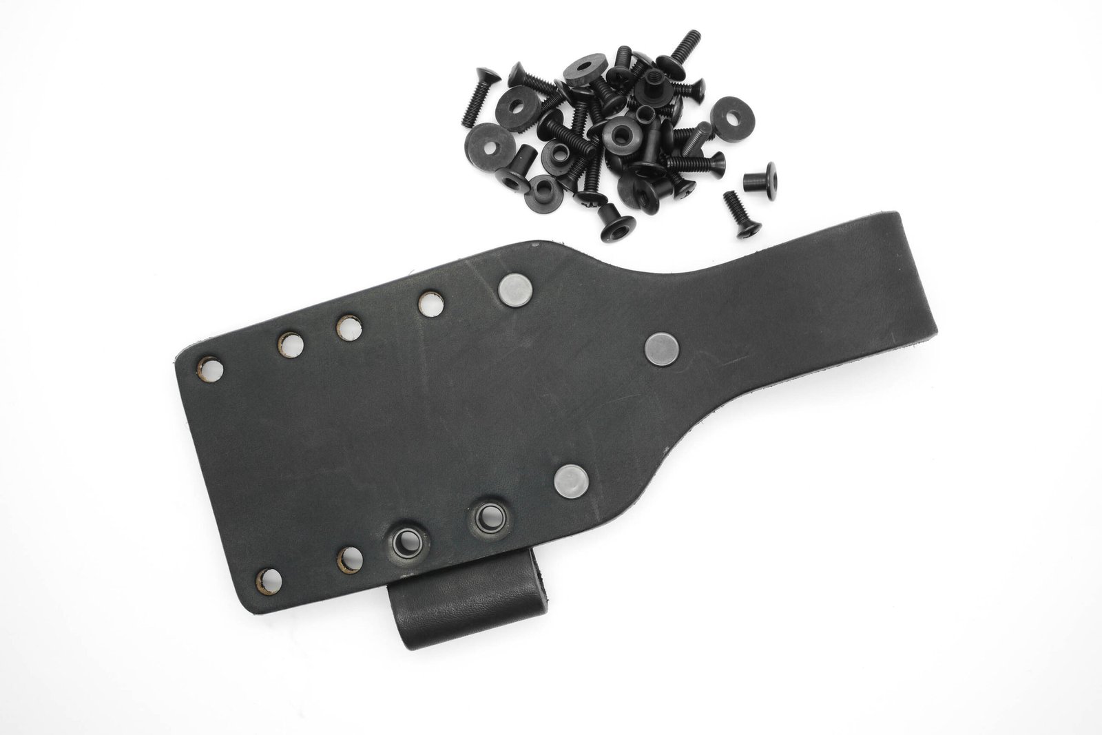 #1 Leather Backer WITH Firesteel Loop, BLACK | Fits AK 5.5 / 6.5 / 8 Sheaths