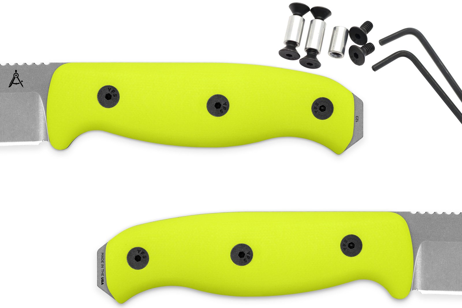 Handle Kit for AK 3.5 and AK 4.5 - Neon Yellow G10