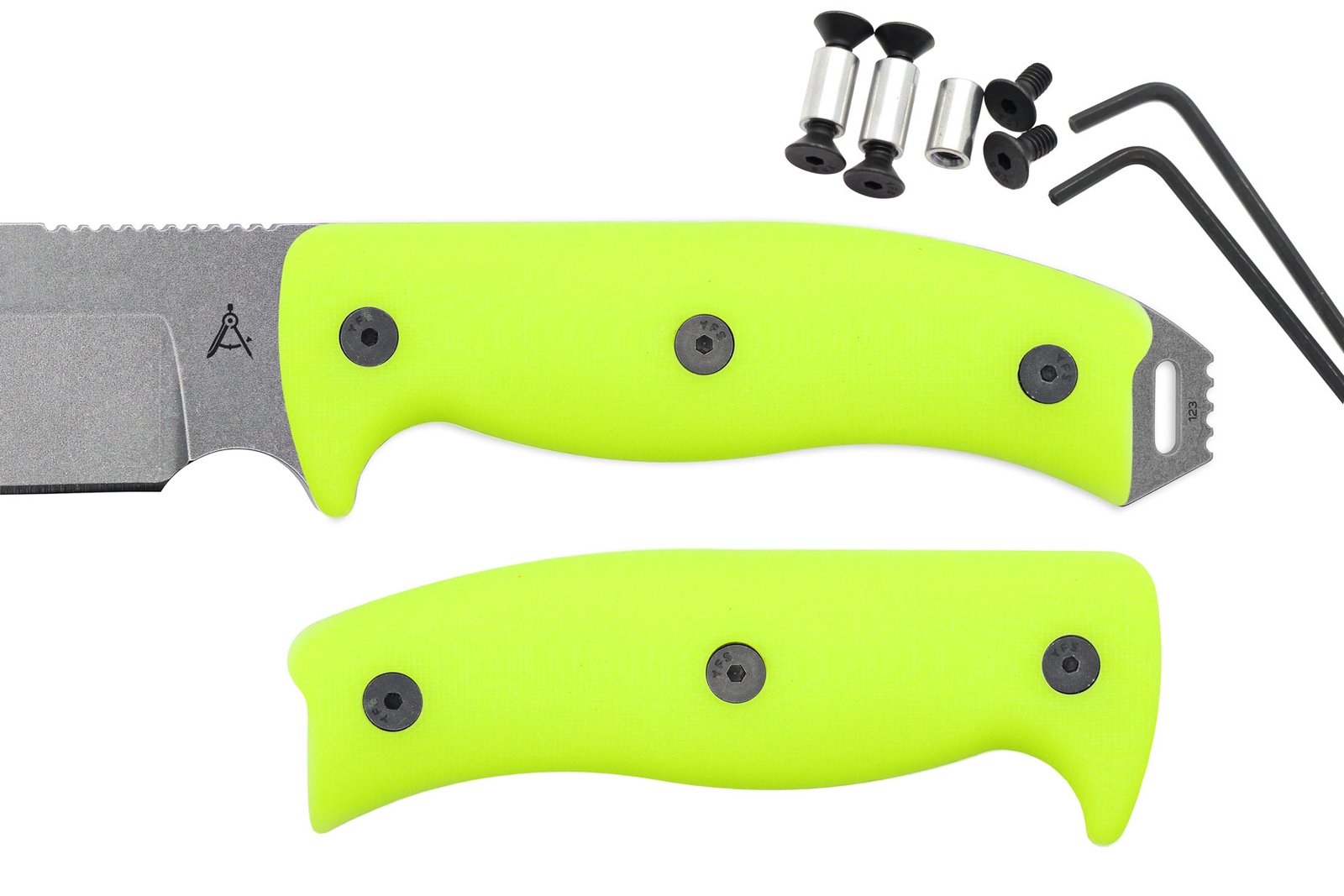 Handle Kit for AK 5.5 / AK 6.5 and AK 8 - Neon Yellow G10