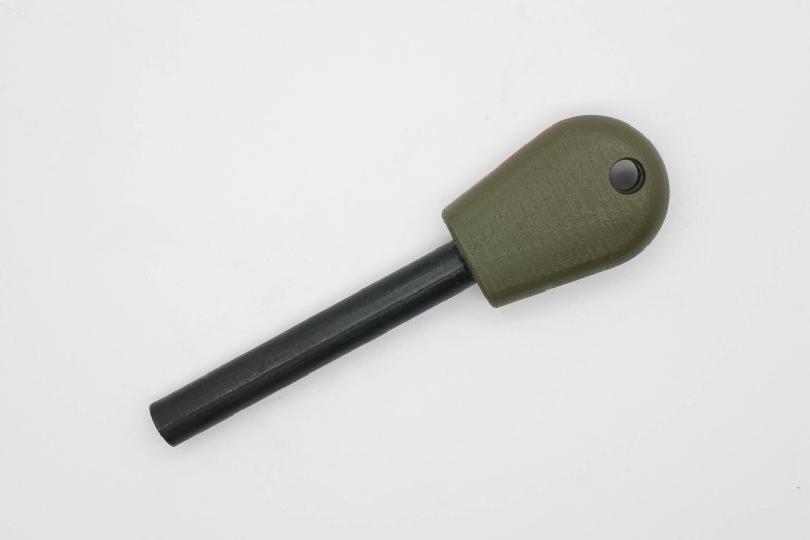 AK Firesteel Ferrocerium Rod - Ranger Green w/ Red Liner G10 Handle