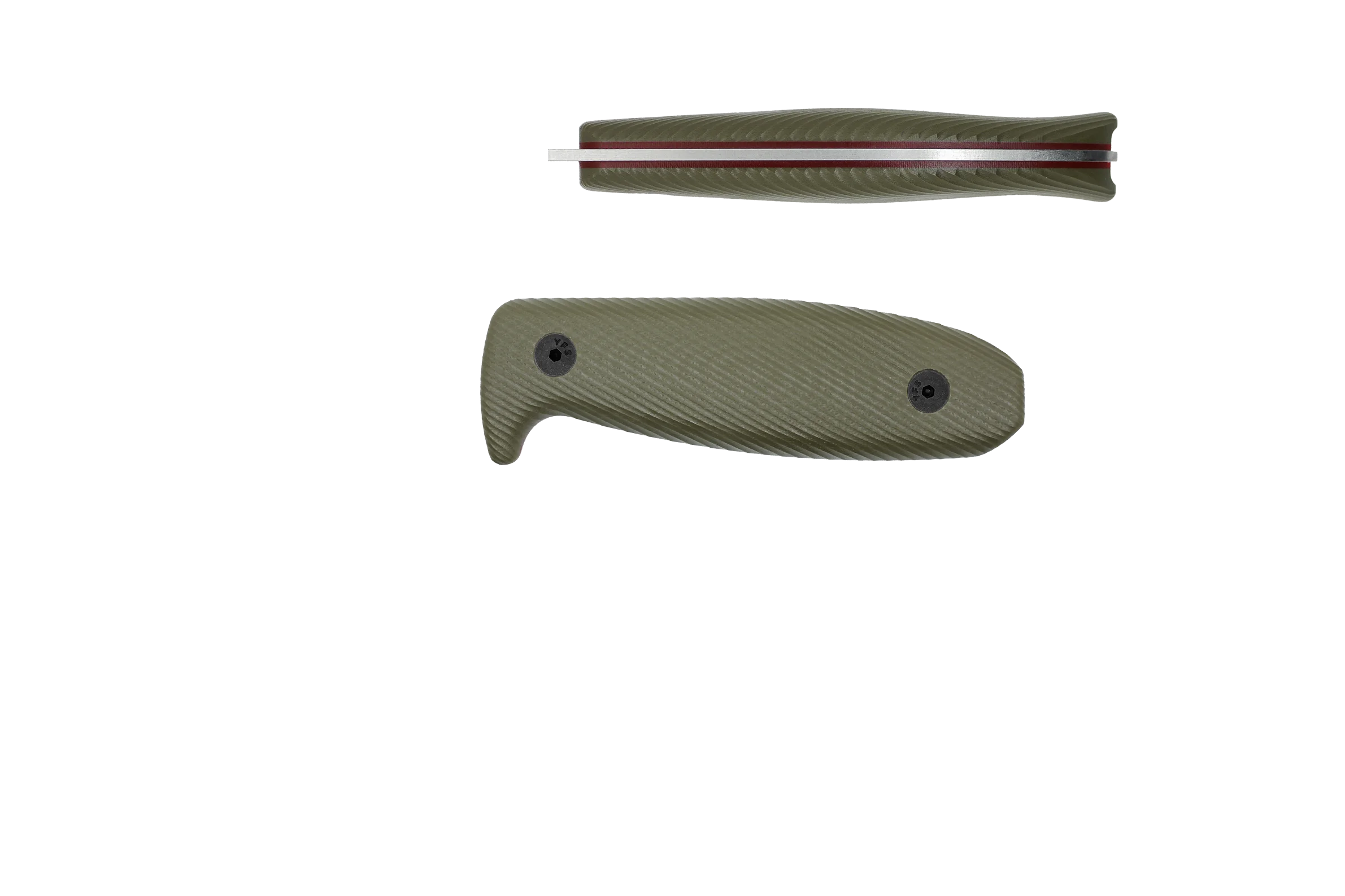 Handle Kit for AK 3 - Ranger Green w/ Red Liner G10