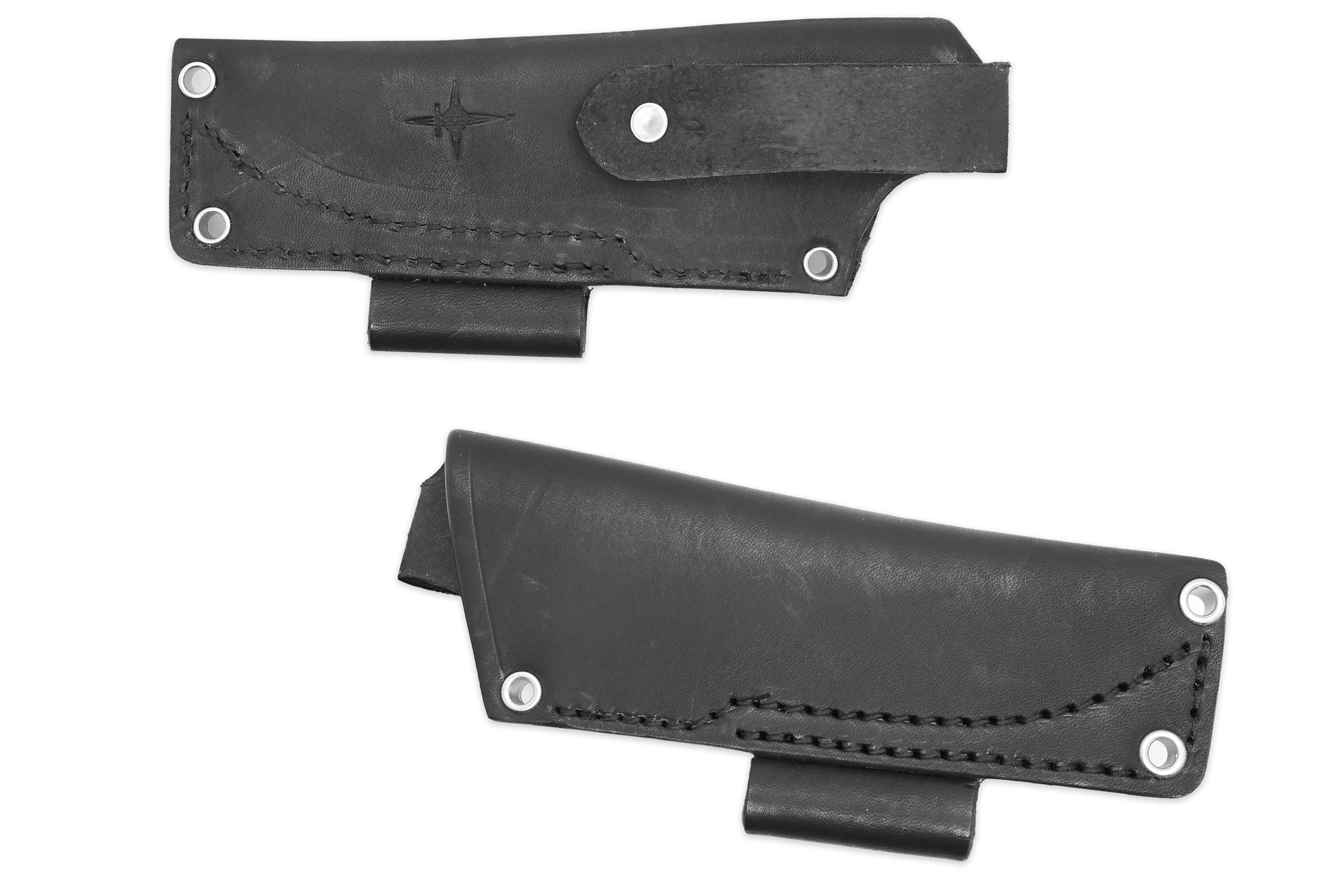 "EX" Leather HIP Sheath for AK 3 & AK 3.5, Black, RH, Firesteel Loop