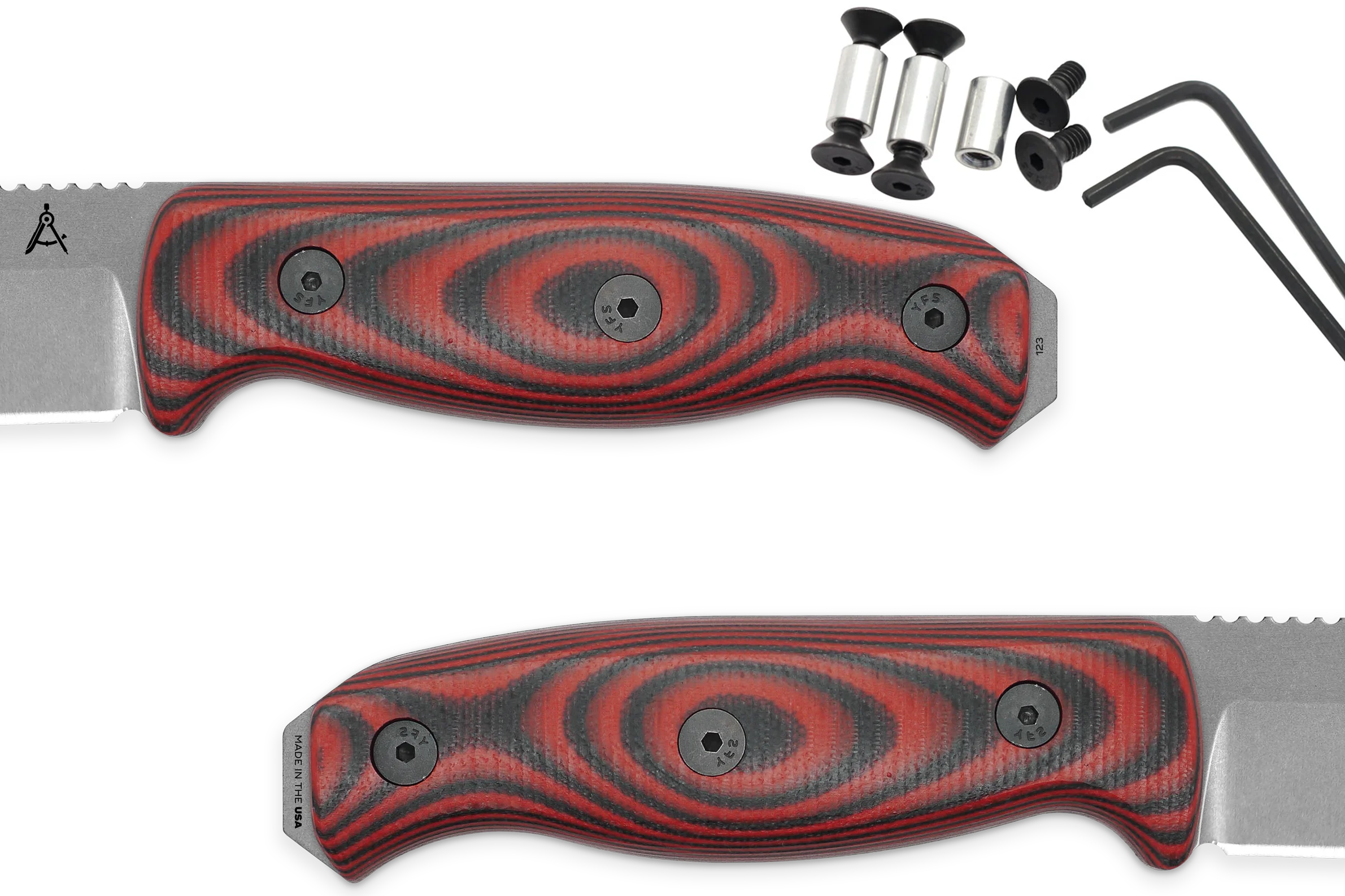 Handle Kit for AK 3.5 and AK 4.5 - Red & Black G10