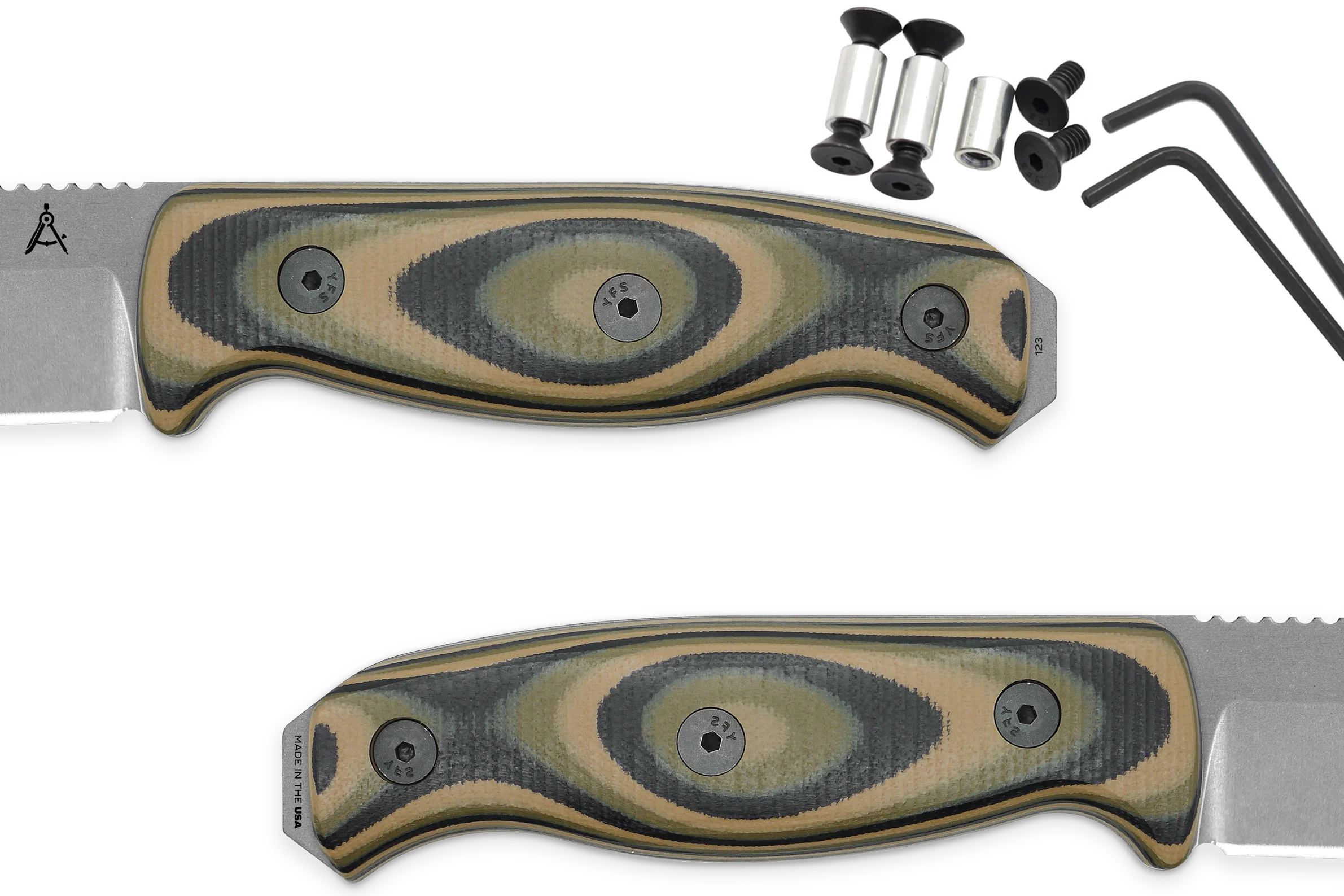 Handle Kit for AK 3.5 and AK 4.5 - Mil Spec Camo G10