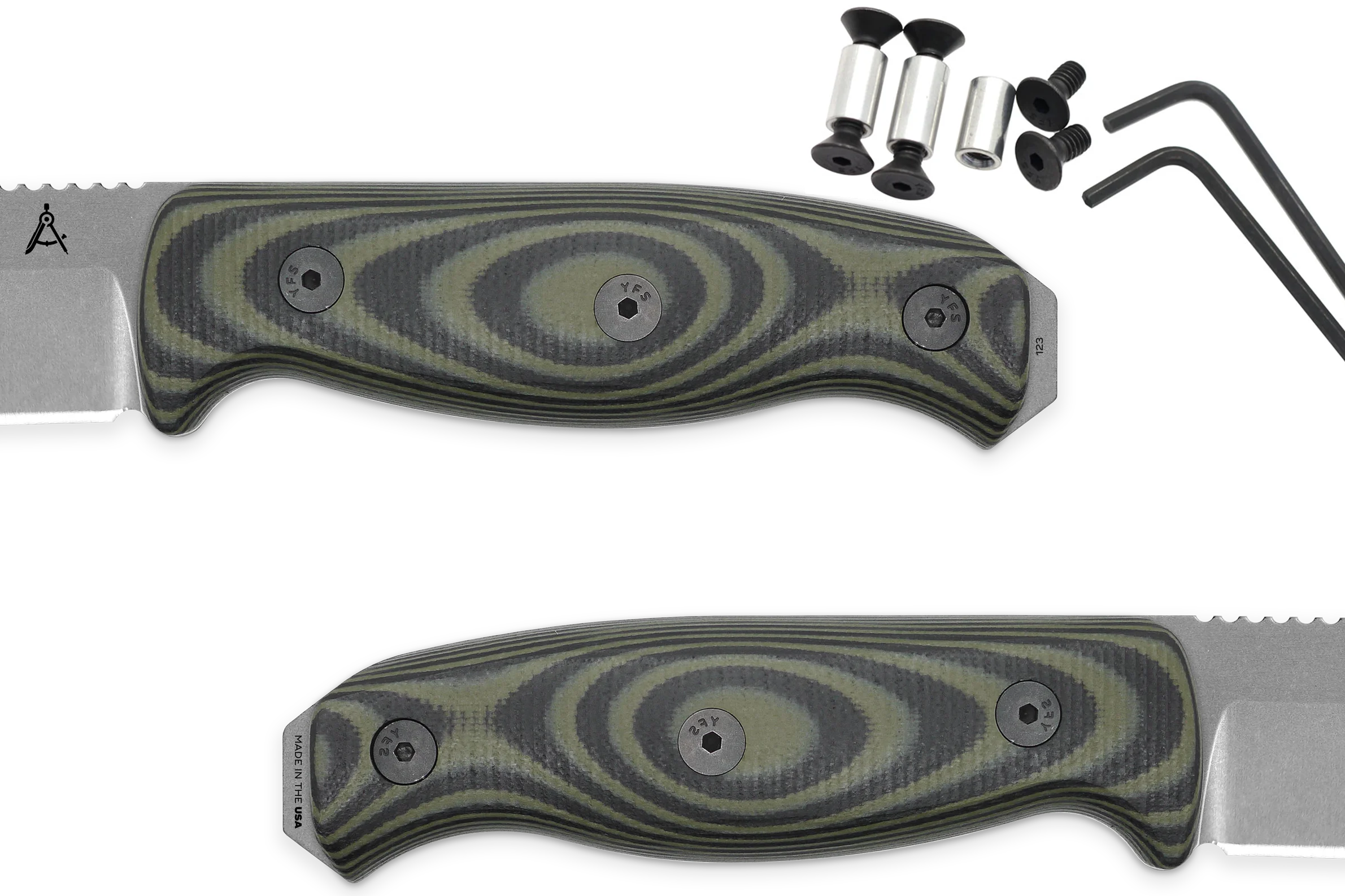 Handle Kit for AK 3.5 and AK 4.5 - Green & Black G10