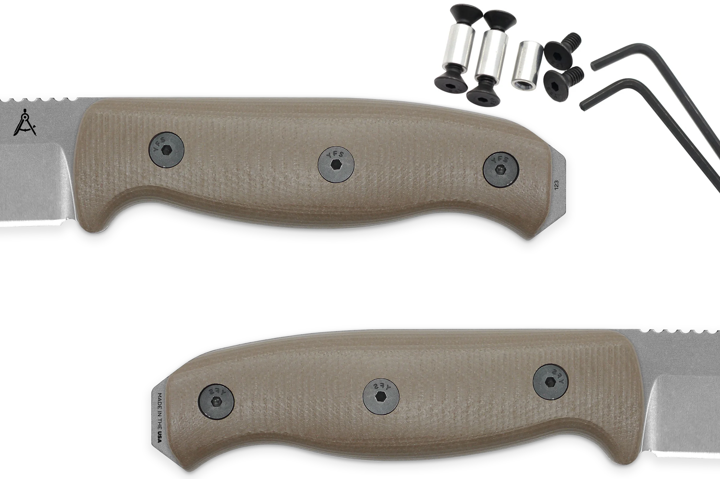 Handle Kit for AK 3.5 and AK 4.5 - Earth Brown G10