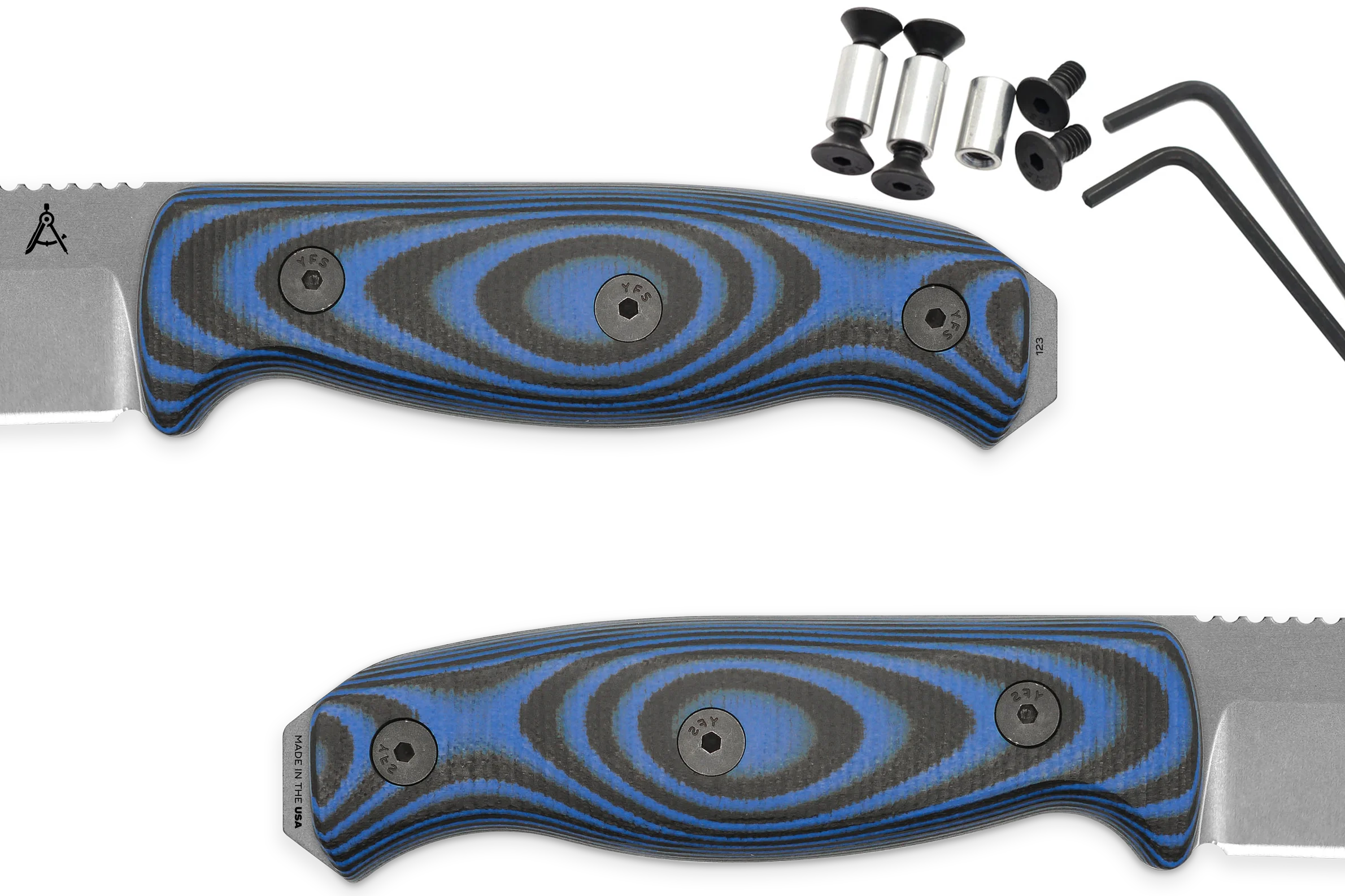 Handle Kit for AK 3.5 and AK 4.5 - Blue & Black G10