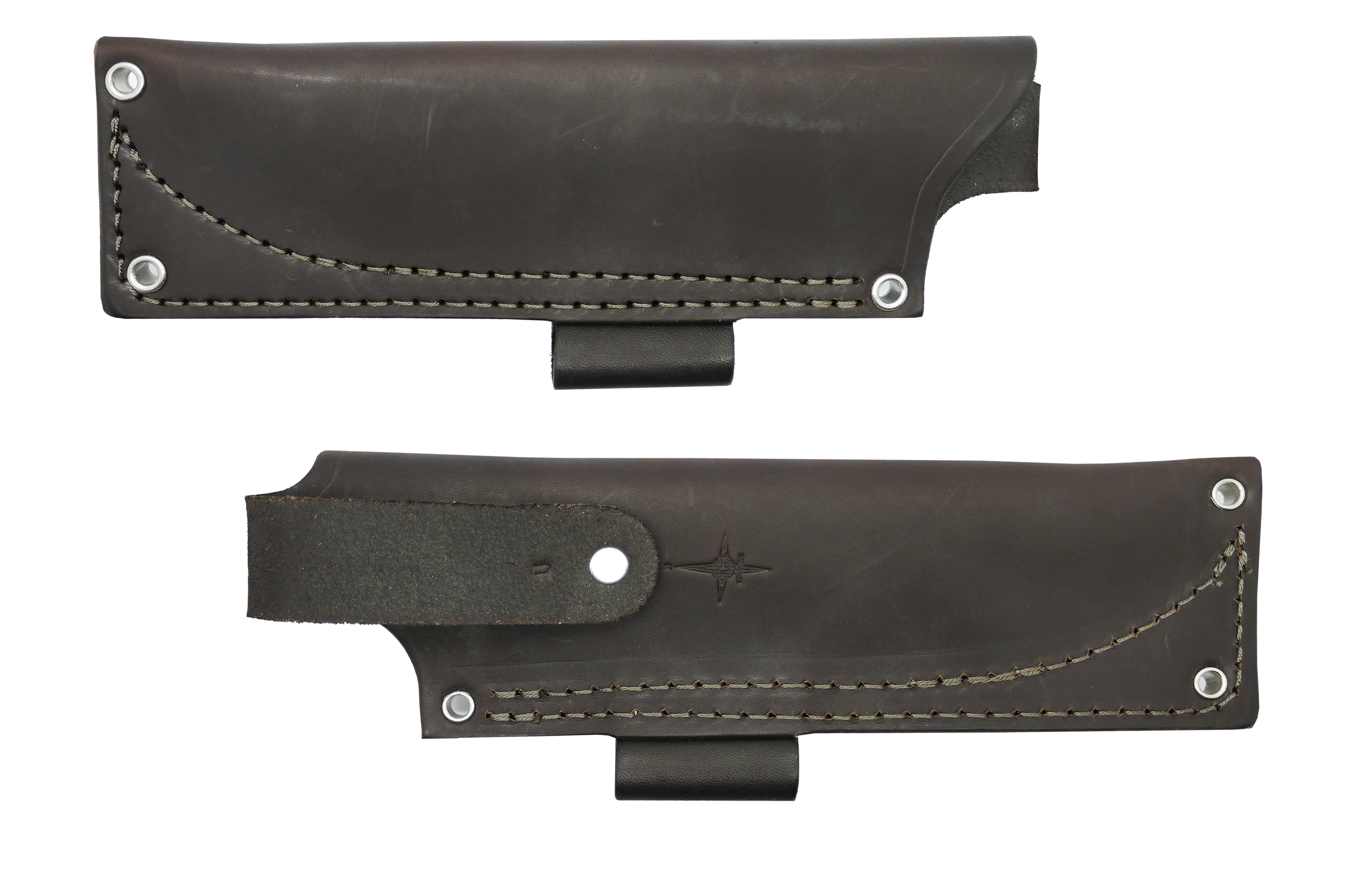 "U" Leather HIP Sheath for AK 5.5, Brown, LH, Firesteel Loop