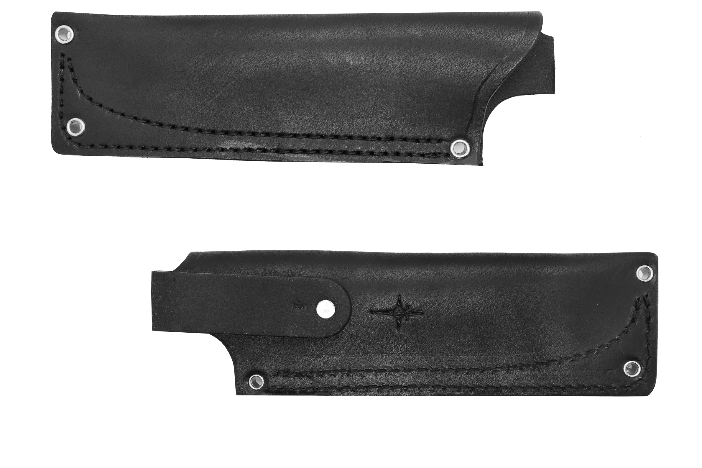 "U" Leather HIP Sheath for AK 5.5, Black, LH, WITHOUT Firesteel Loop