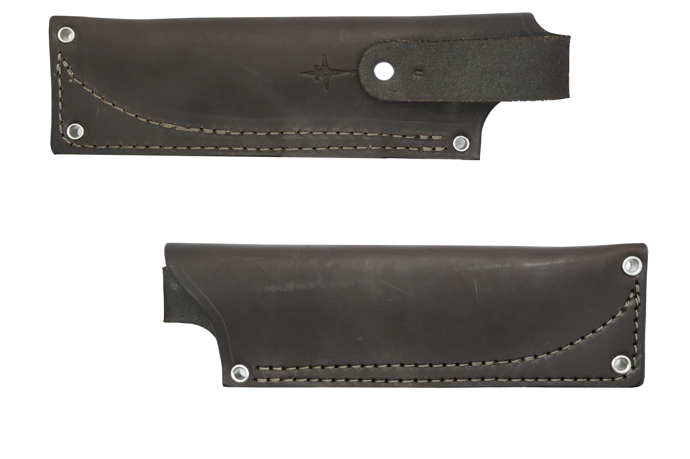 "U" Leather HIP Sheath for AK 5.5, Brown, RH, WITHOUT Firesteel Loop