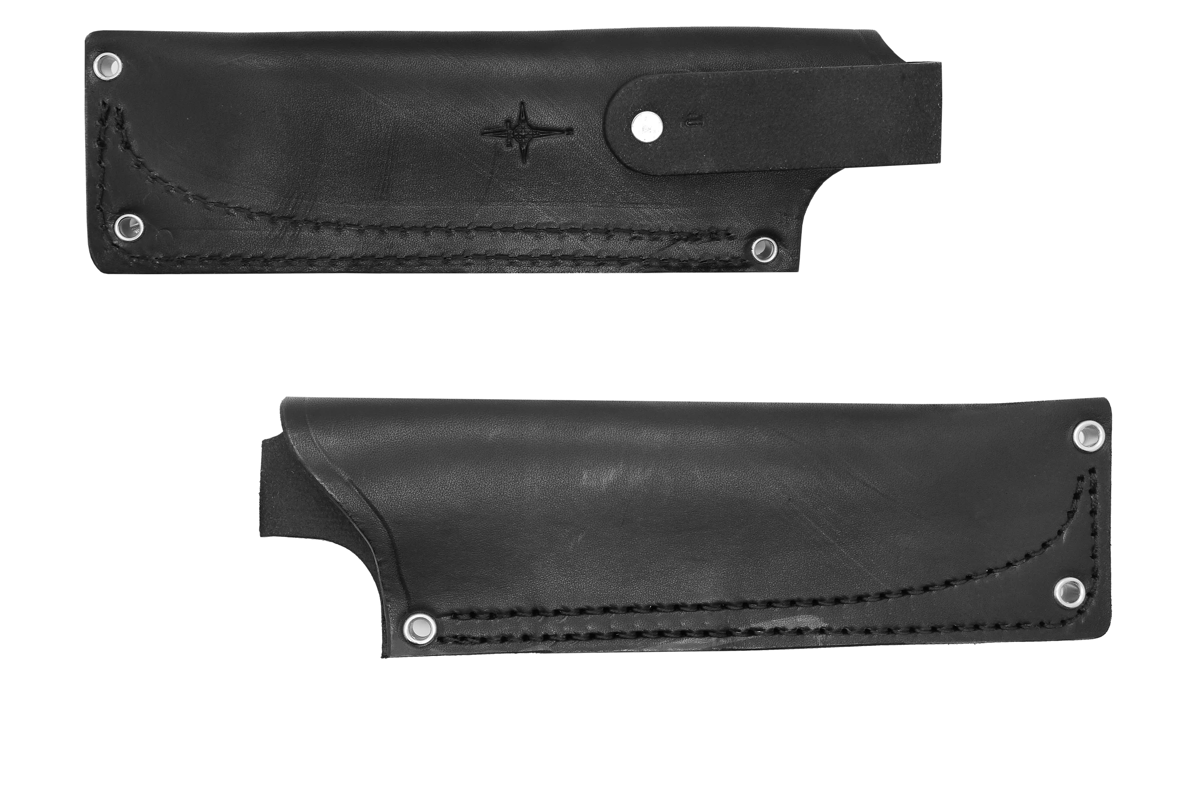 "U" Leather HIP Sheath for AK 5.5, Black, RH, WITHOUT Firesteel Loop