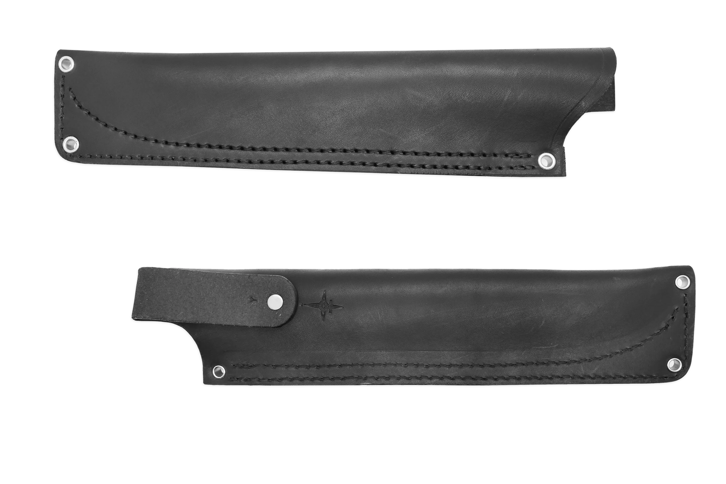 "Y" Leather HIP Sheath for AK 8, Black, LH, WITHOUT Firesteel Loop