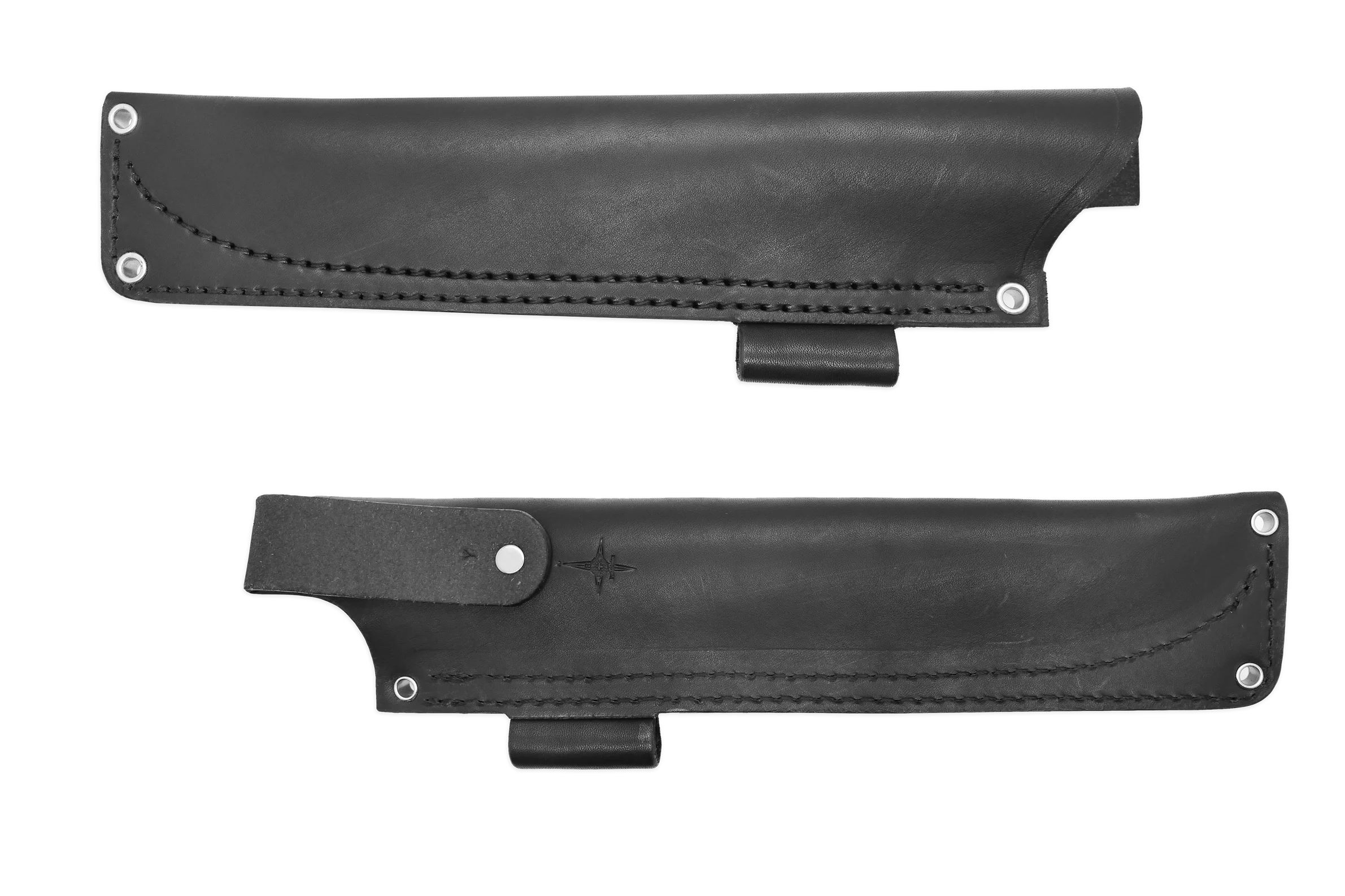 "Y" Leather HIP Sheath for AK 8, Black, LH, Firesteel Loop