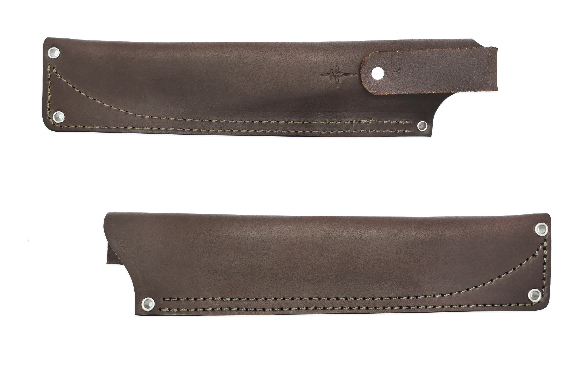 "Y" Leather HIP Sheath for AK 8, Brown, RH, WITHOUT Firesteel Loop