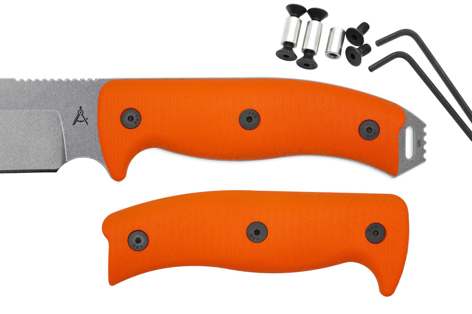 Handle Kit for AK 5.5 / AK 6.5 and AK 8 - Blaze Orange G10