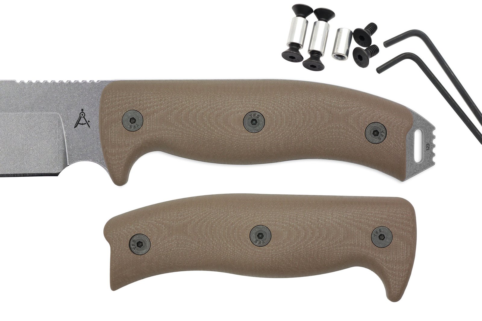 Handle Kit for AK 5.5 / AK 6.5 and AK 8 - Earth Brown G10