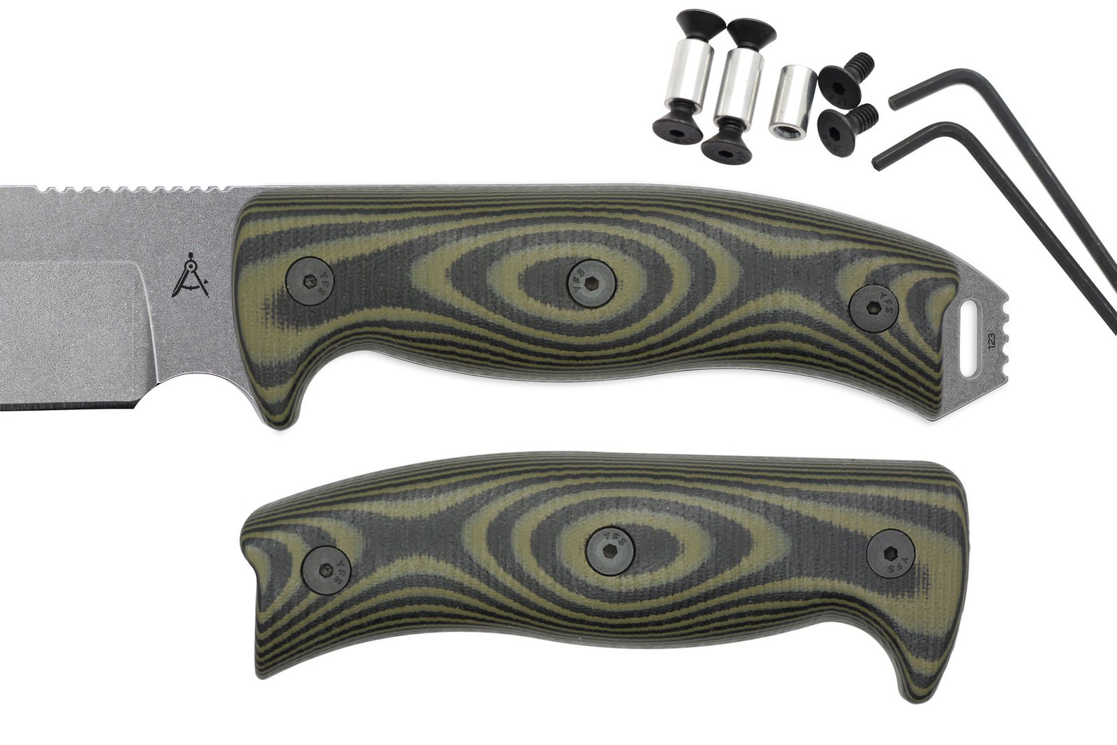 Handle Kit for AK 5.5 / AK 6.5 and AK 8 - Green & Black G10