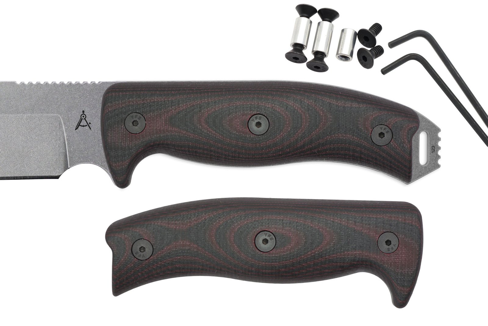 Handle Kit for AK 5.5 / AK 6.5 and AK 8 - Red & Black G10