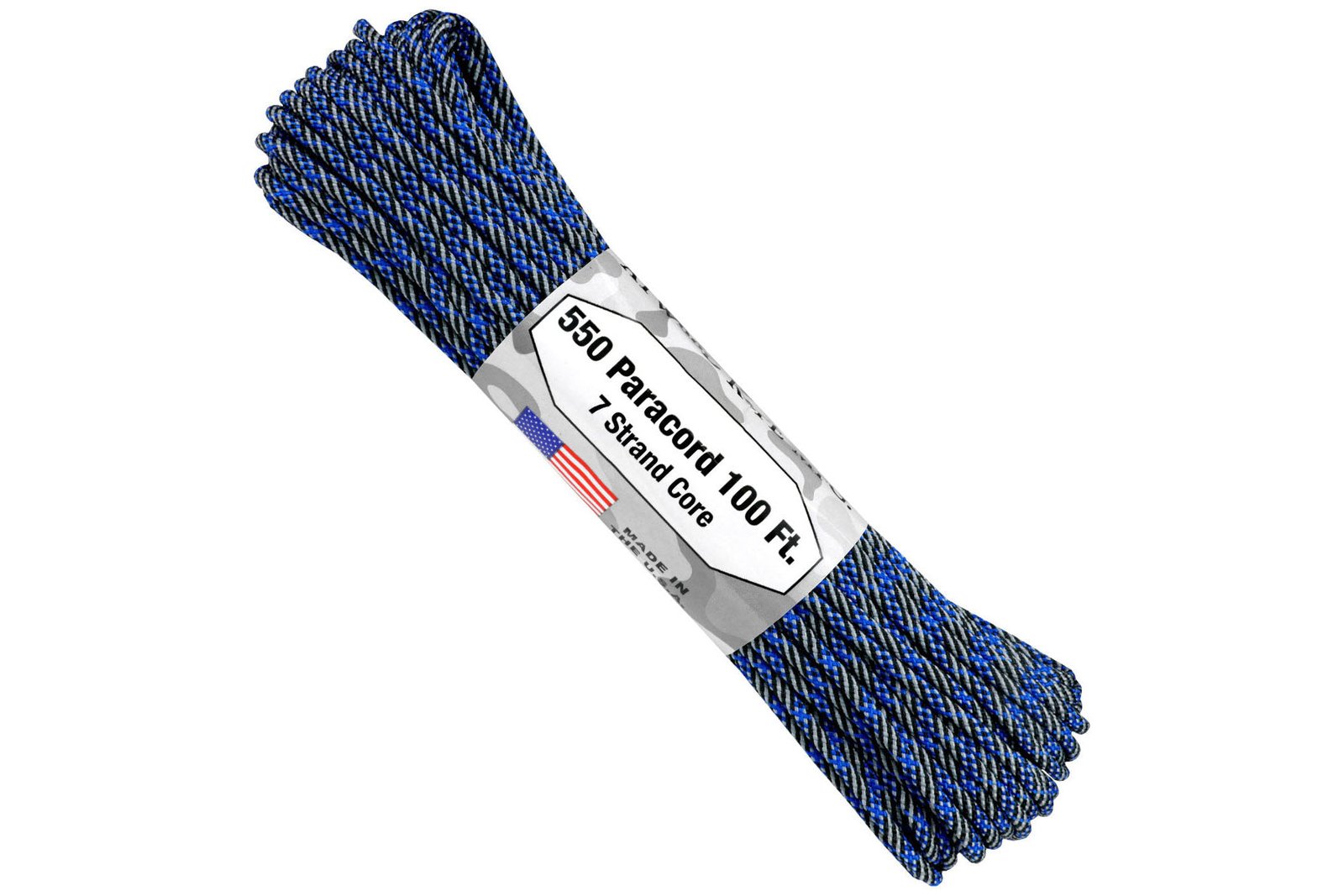 Atwood 550 - 100 Ft. - Thin Blue Line - 7 Strand Core Paracord