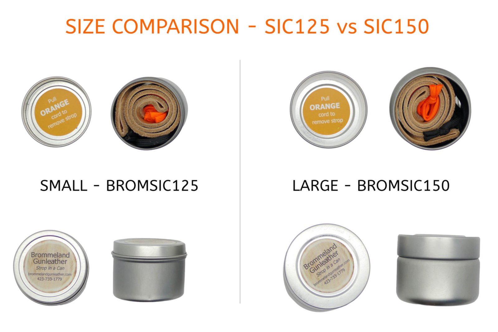 Brommeland Gunleather: 1.5" Strop in a Can - LARGE