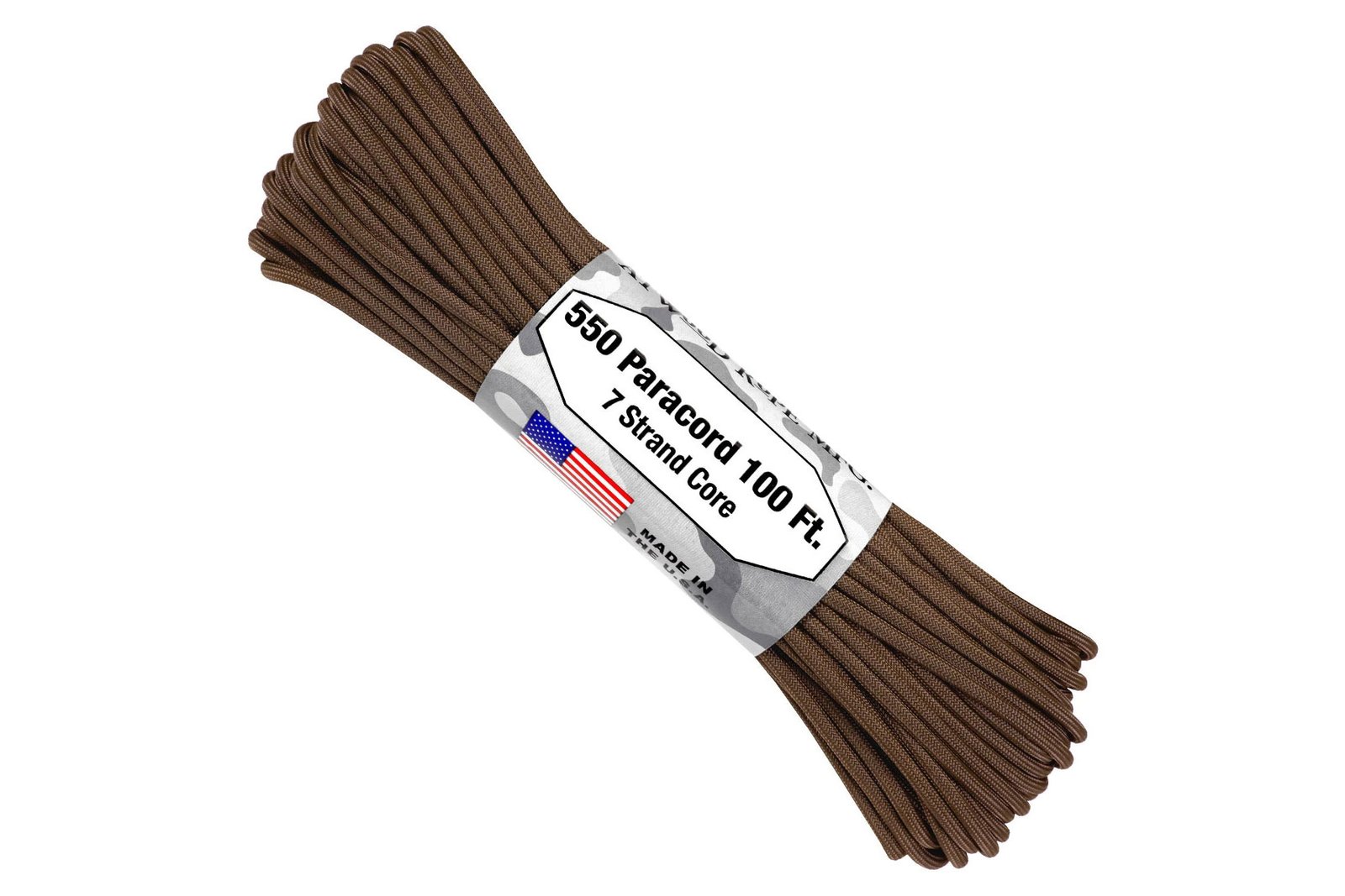 Atwood 550 - 100 Ft. - Brown - 7 Strand Core Paracord