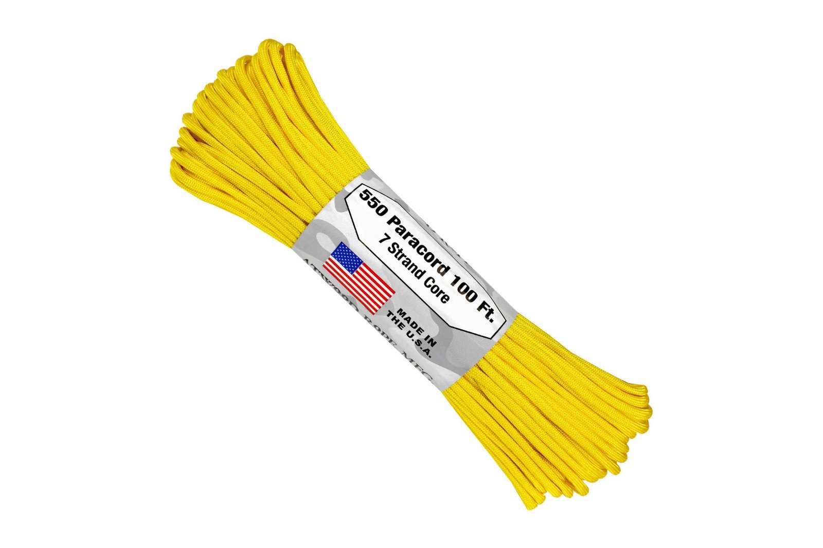Atwood 550 - 100 Ft. - Yellow - 7 Strand Core Paracord