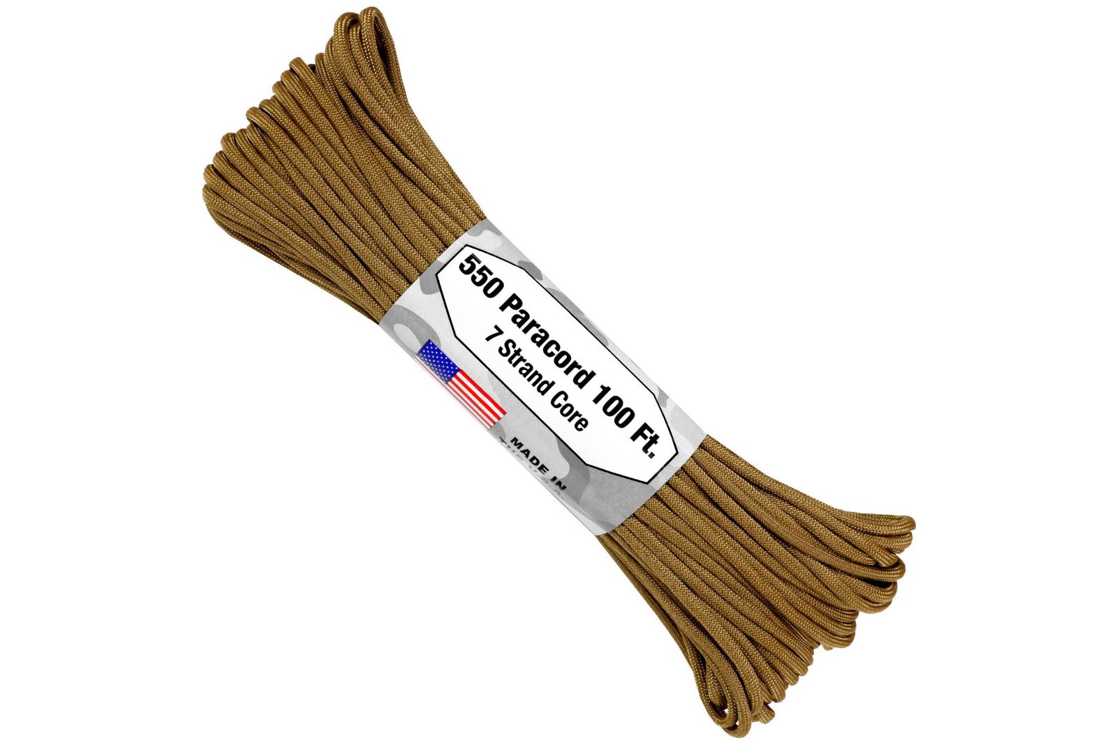 Atwood 550 - 100 Ft. - Coyote - 7 Strand Core Paracord