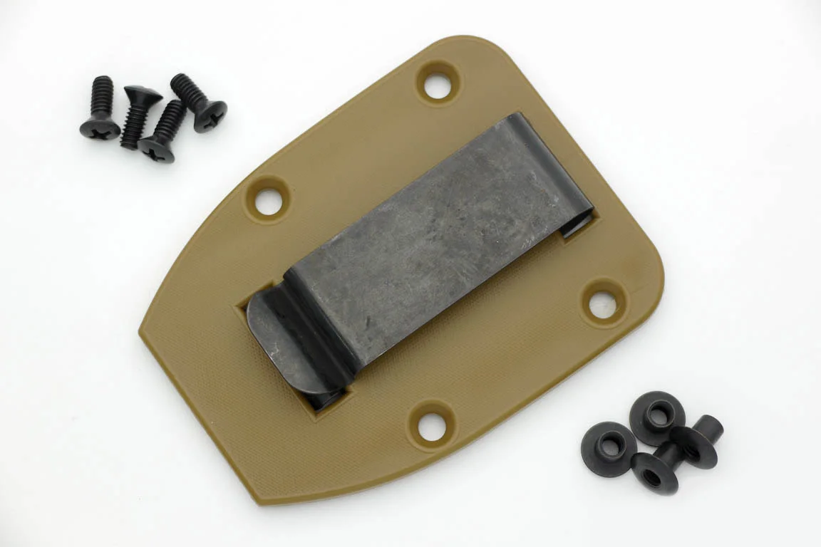 ESEE 3/4 Coyote Brown Belt Clip Plate - Fits AK 3.5 and 4.5 Kydex Sheaths