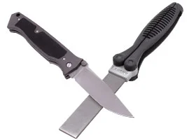 Lansky Sharpeners: FP-2860 Double-Sided / Folding Diamond Sharpening Paddle - Medium & Fine Grit