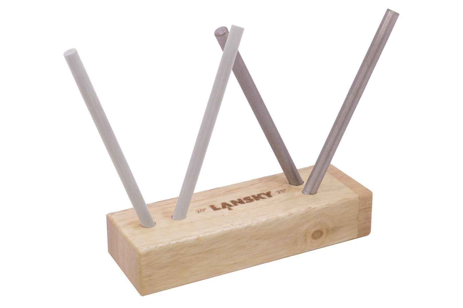 Lansky Sharpeners: TB-2D2C 4 Rod Diamond/Ceramic Turnbox Knife Sharpener with Wood Base - Medium & Fine Grit