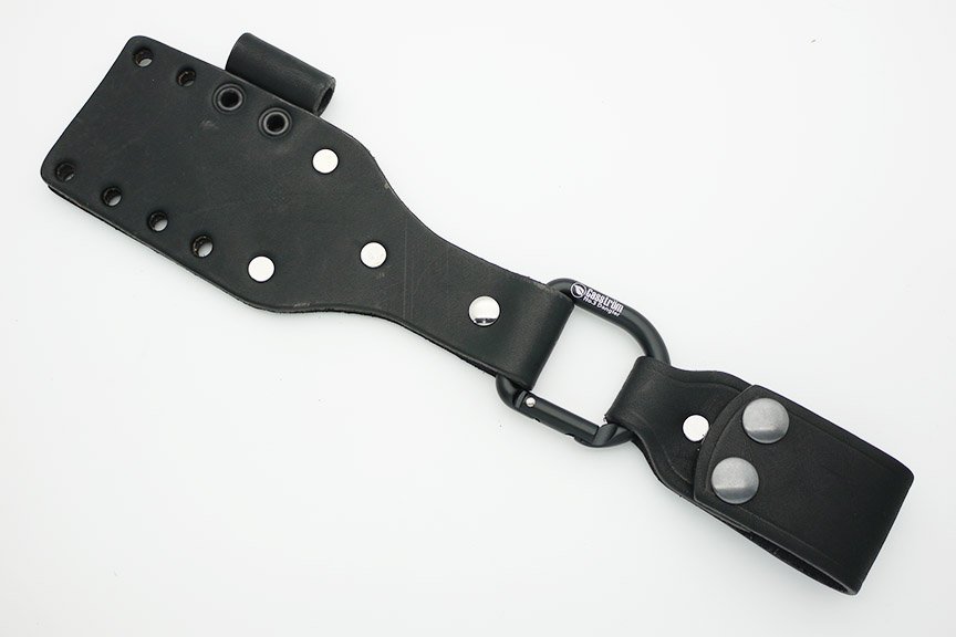 AK Swedish Dangler - Black Leather and Silver D-Ring